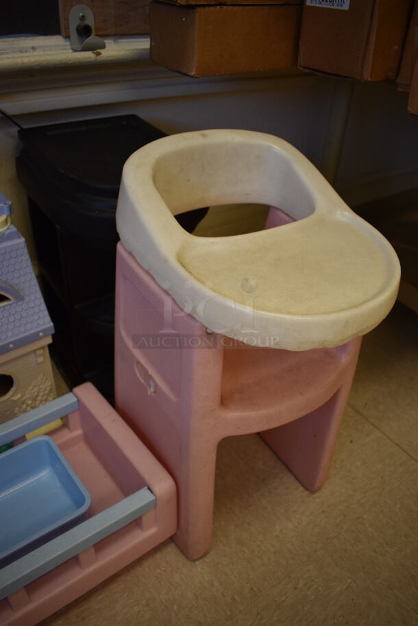 4 Various Children's Toys; Dollhouse, Crib, High Chair and Table. BUYER MUST REMOVE. Includes 12x21x7. 4 Times Your Bid! (Clearview Elementary - Room 10) - Image 3 of 4