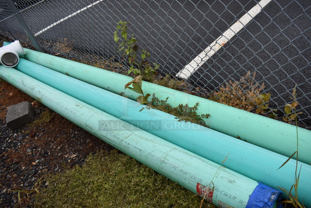 ALL ONE MONEY! Lot of 3 Various Pipes and Connector. BUYER MUST REMOVE. Includes 7x7x26.5. (stadium) - Image 5 of 6