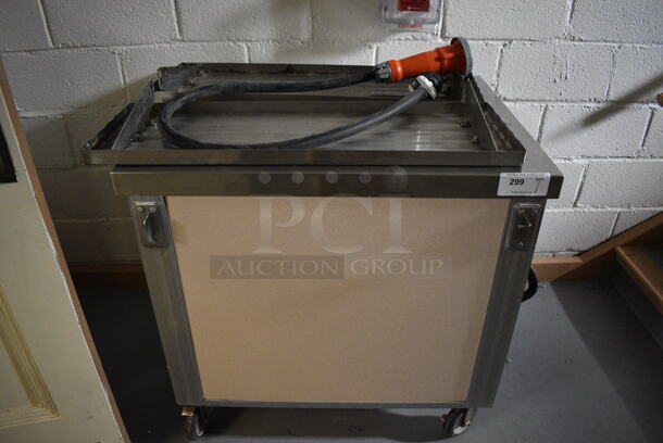 Servolift Eastern Stainless Steel Commercial Cashier's Station w/ Cash Drawer and 2 Tray Slides on Commercial Casters. 36x28.5x34. (Clearview Elementary - Hallway Behind Gym) - Image 1 of 5