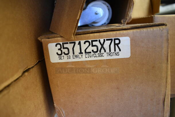 ALL ONE MONEY! Lot of Tan Poly Cart w/ Contents Including 14 Items; Pull Down Maps and Projectors. BUYER MUST REMOVE. Includes 69". (Clearview Elementary - Room 10) - Image 6 of 7