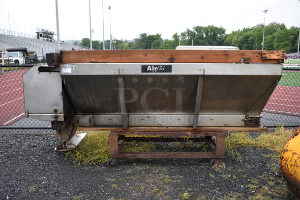 Airflo Model PSV-8E-SS Metal Commercial Salt Spreader. BUYER MUST REMOVE. 115.5x56x54. (stadium)