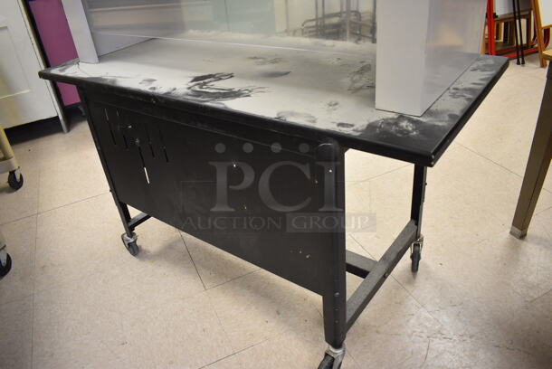 SciMatCo Metal Fume Hood on Black Metal Table on Casters. 115 Volts, 1 Phase. BUYER MUST REMOVE. 54x24x62. (Clearview Elementary - Room 10) - Image 3 of 8