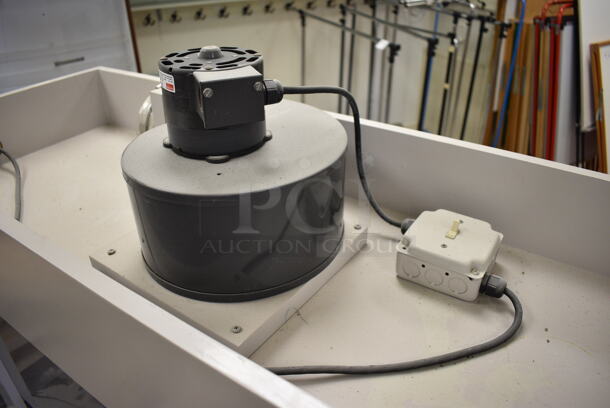 SciMatCo Metal Fume Hood on Black Metal Table on Casters. 115 Volts, 1 Phase. BUYER MUST REMOVE. 54x24x62. (Clearview Elementary - Room 10) - Image 4 of 8
