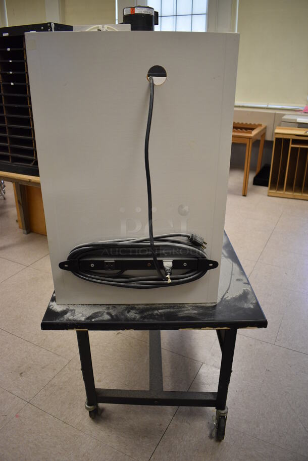 SciMatCo Metal Fume Hood on Black Metal Table on Casters. 115 Volts, 1 Phase. BUYER MUST REMOVE. 54x24x62. (Clearview Elementary - Room 10) - Image 5 of 8