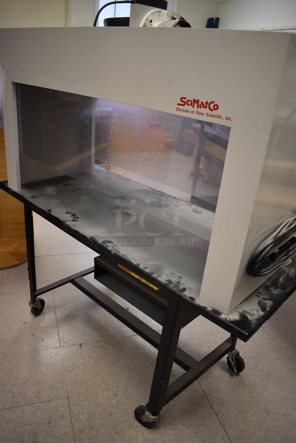 SciMatCo Metal Fume Hood on Black Metal Table on Casters. 115 Volts, 1 Phase. BUYER MUST REMOVE. 54x24x62. (Clearview Elementary - Room 10) - Image 6 of 8