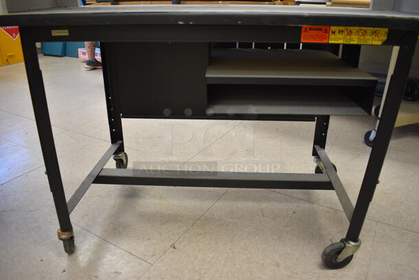 SciMatCo Metal Fume Hood on Black Metal Table on Casters. 115 Volts, 1 Phase. BUYER MUST REMOVE. 54x24x62. (Clearview Elementary - Room 10) - Image 7 of 8