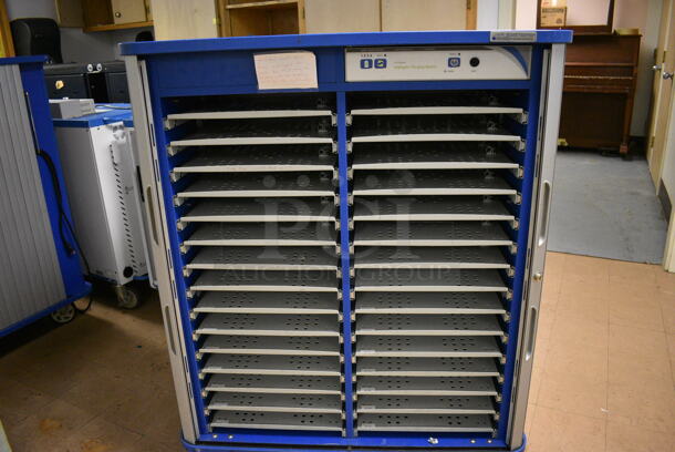 5 JAR Systems Blue and Gray Portable Laptop Storage and Charging Cabinets on Commercial Casters. BUYER MUST REMOVE. 38x26x48. 5 Times Your Bid! (Clearview Elementary - Lower Level) - Image 4 of 8