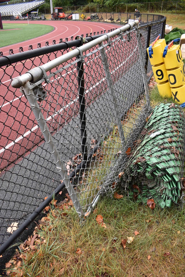 ALL ONE MONEY! Lot of Fence and Rolled Up Fence Grate. BUYER MUST REMOVE. (stadium) - Image 5 of 5