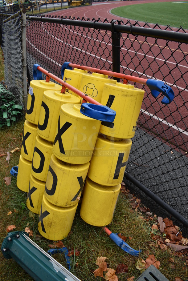 ALL ONE MONEY! Lot of 2 Playground Pieces Including Tic Tac Toe. BUYER MUST REMOVE. 42x9x39. (stadium) - Image 5 of 6