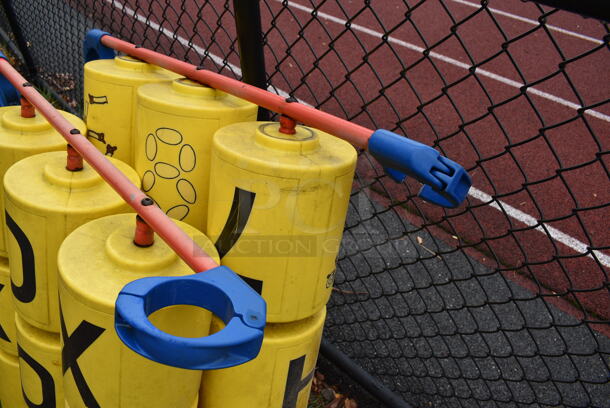 ALL ONE MONEY! Lot of 2 Playground Pieces Including Tic Tac Toe. BUYER MUST REMOVE. 42x9x39. (stadium) - Image 6 of 6