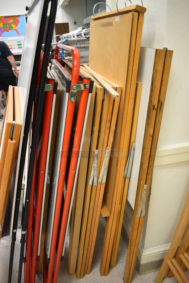 9 Various Easels. BUYER MUST REMOVE. Includes 29x2x63. 9 Times Your Bid! (Clearview Elementary - Room 10) - Image 4 of 4