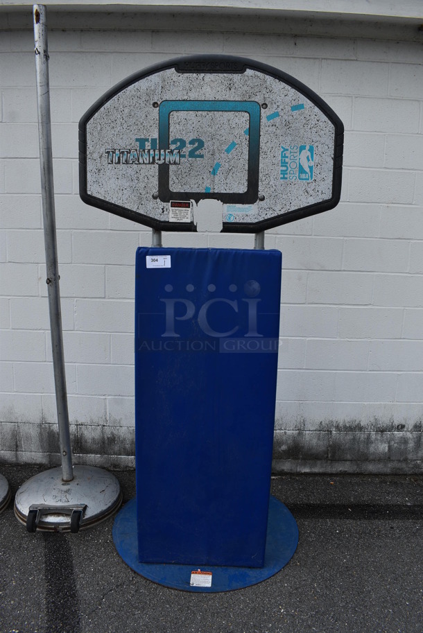 Titanium TI-22 Backboard and Blue Mat. 40x40x90.5. (Clearview Elementary - Outside)