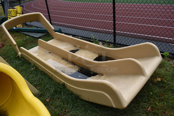 ALL ONE MONEY! Lot of 2 Various Playground Slides, Platform and Pieces. BUYER MUST REMOVE. Includes 43x44x144. (stadium) - Image 4 of 10