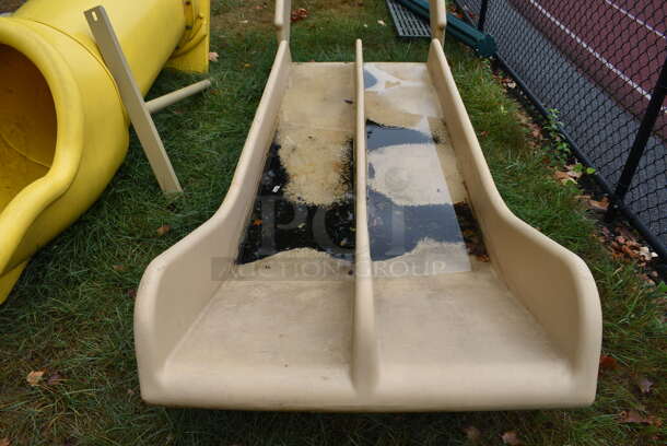 ALL ONE MONEY! Lot of 2 Various Playground Slides, Platform and Pieces. BUYER MUST REMOVE. Includes 43x44x144. (stadium) - Image 5 of 10