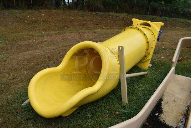 ALL ONE MONEY! Lot of 2 Various Playground Slides, Platform and Pieces. BUYER MUST REMOVE. Includes 43x44x144. (stadium) - Image 6 of 10