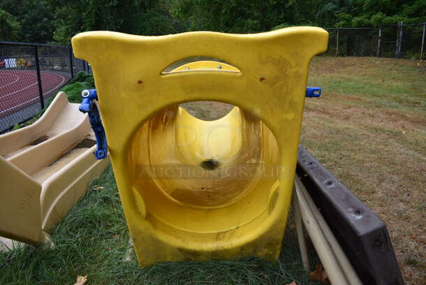 ALL ONE MONEY! Lot of 2 Various Playground Slides, Platform and Pieces. BUYER MUST REMOVE. Includes 43x44x144. (stadium) - Image 10 of 10