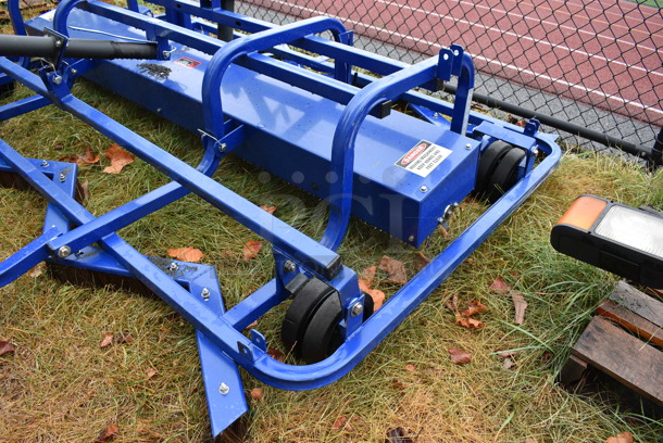 Blue Metal Commercial Turf Brush / Rake. BUYER MUST REMOVE. 90.5x96x36. (stadium) - Image 3 of 11