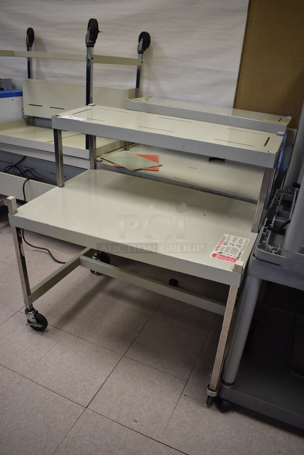 2 Metal Desks on Commercial Casters. BUYER MUST REMOVE. 36x24x39. 2 Times Your Bid! (Clearview Elementary - Room 8) - Image 2 of 5
