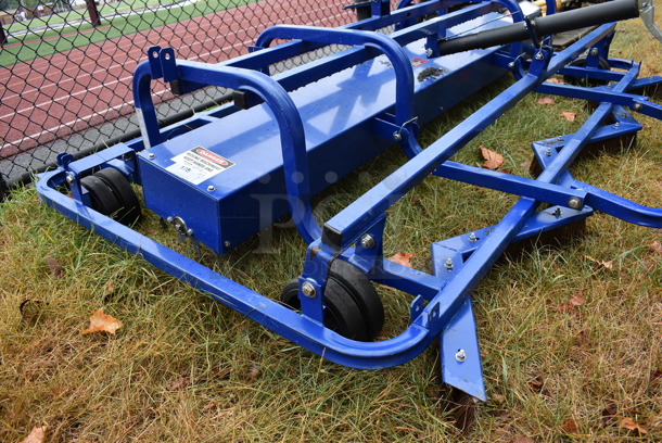 Blue Metal Commercial Turf Brush / Rake. BUYER MUST REMOVE. 90.5x96x36. (stadium) - Image 6 of 11