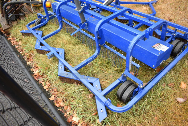 Blue Metal Commercial Turf Brush / Rake. BUYER MUST REMOVE. 90.5x96x36. (stadium) - Image 7 of 11