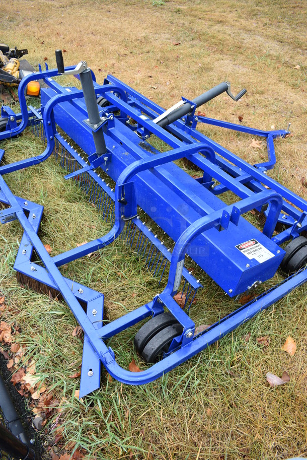 Blue Metal Commercial Turf Brush / Rake. BUYER MUST REMOVE. 90.5x96x36. (stadium) - Image 8 of 11