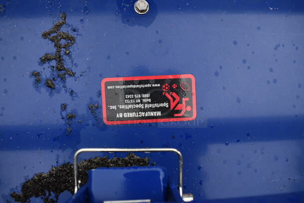 Blue Metal Commercial Turf Brush / Rake. BUYER MUST REMOVE. 90.5x96x36. (stadium) - Image 10 of 11