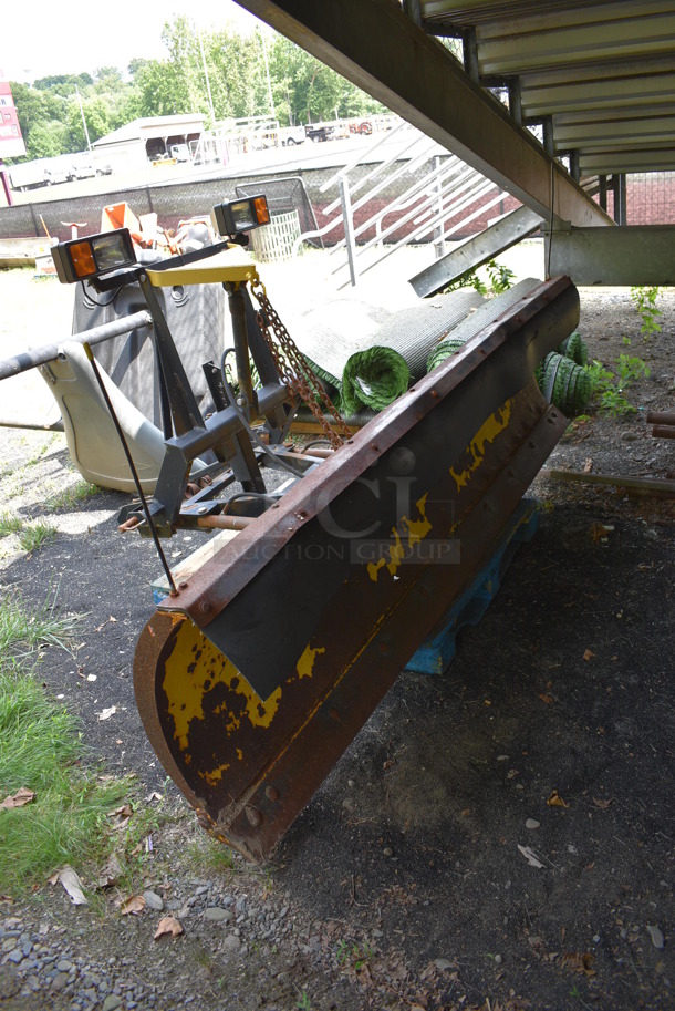 Fisher Yellow Metal Snowplow. BUYER MUST REMOVE. 108x56x51. (Stadium) - Image 4 of 12