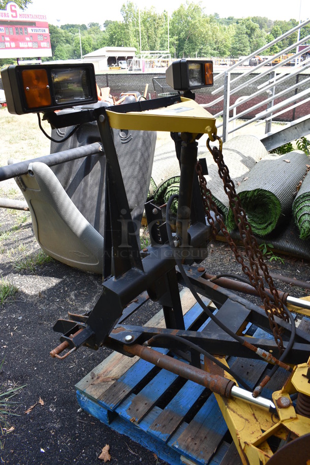 Fisher Yellow Metal Snowplow. BUYER MUST REMOVE. 108x56x51. (Stadium) - Image 5 of 12