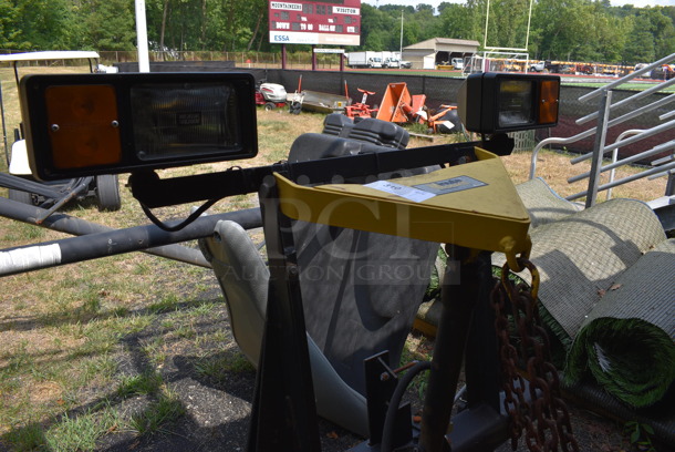 Fisher Yellow Metal Snowplow. BUYER MUST REMOVE. 108x56x51. (Stadium) - Image 6 of 12