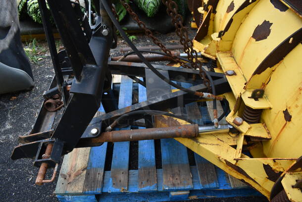 Fisher Yellow Metal Snowplow. BUYER MUST REMOVE. 108x56x51. (Stadium) - Image 7 of 12
