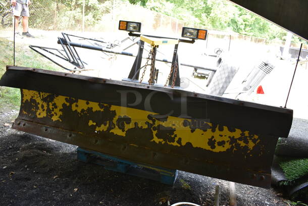 Fisher Yellow Metal Snowplow. BUYER MUST REMOVE. 108x56x51. (Stadium) - Image 12 of 12