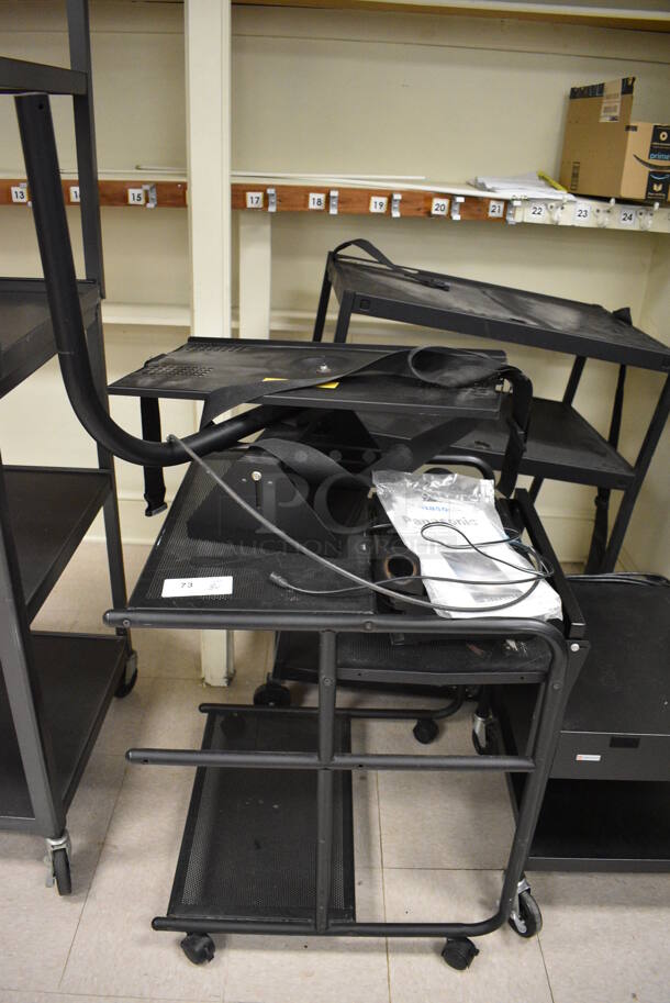 3 Various Black Metal Cart on Commercial Casters. Includes 21x21x29. 3 Times Your Bid! (Clearview Elementary - Room 8) - Image 7 of 8