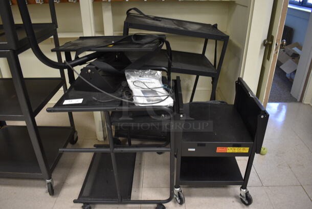 3 Various Black Metal Cart on Commercial Casters. Includes 21x21x29. 3 Times Your Bid! (Clearview Elementary - Room 8) - Image 8 of 8
