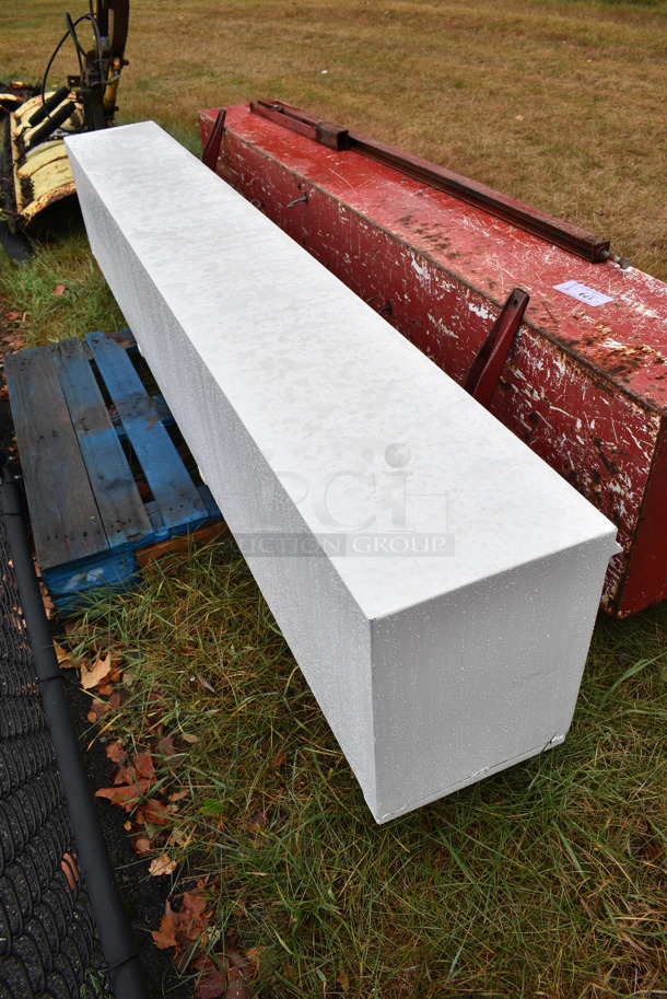 2 Metal 2 Door Cabinet Tool Boxes for Pick Up Truck. BUYER MUST REMOVE. 97.5x13x29.5. 2 Times Your Bid! (stadium) - Image 6 of 7