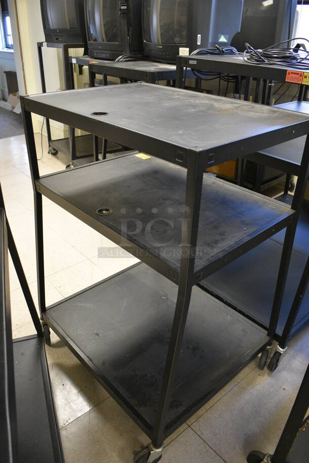 5 Various Black Metal AV Carts on Commercial Casters. Includes 30x20x54. 5 Times Your Bid! (Clearview Elementary - Room 8) - Image 4 of 7