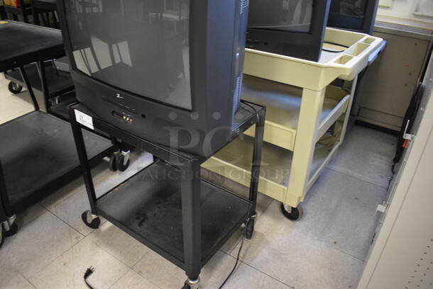 3 Black Metal Carts w/ 27" Television and Contents. BUYER MUST REMOVE. Includes 24x18x26. 3 Times Your Bid! (Clearview Elementary - Room 8) - Image 6 of 6