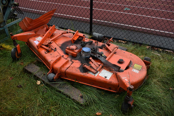 Kubota Model RC72-36A Orange Metal Commercial Mid Mount Mower. BUYER MUST REMOVE. 77x46x19.5. (stadium)