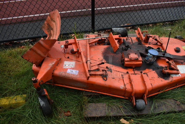 Kubota Model RC72-36A Orange Metal Commercial Mid Mount Mower. BUYER MUST REMOVE. 77x46x19.5. (stadium) - Image 3 of 11