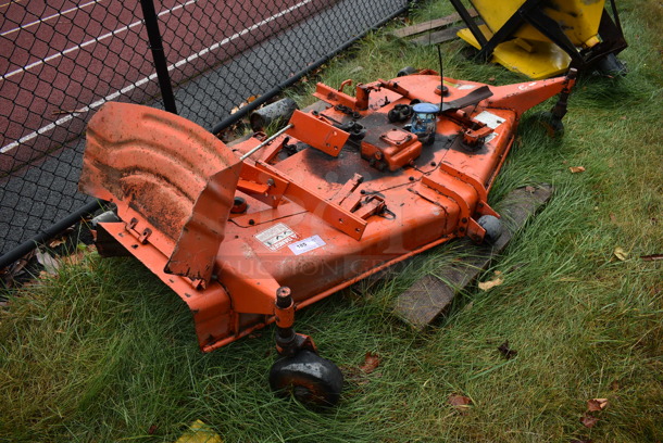 Kubota Model RC72-36A Orange Metal Commercial Mid Mount Mower. BUYER MUST REMOVE. 77x46x19.5. (stadium) - Image 4 of 11