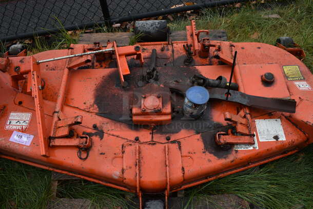 Kubota Model RC72-36A Orange Metal Commercial Mid Mount Mower. BUYER MUST REMOVE. 77x46x19.5. (stadium) - Image 8 of 11
