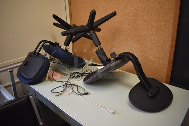 Metal Desk w/ 4 Drawers and 3 Various Chairs. BUYER MUST REMOVE. 60x30x29. (Clearview Elementary - Room 7) - Image 2 of 4