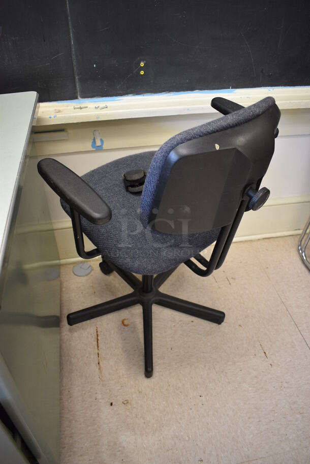 Metal Desk w/ 4 Drawers and 3 Various Chairs. BUYER MUST REMOVE. 60x30x29. (Clearview Elementary - Room 7) - Image 3 of 4