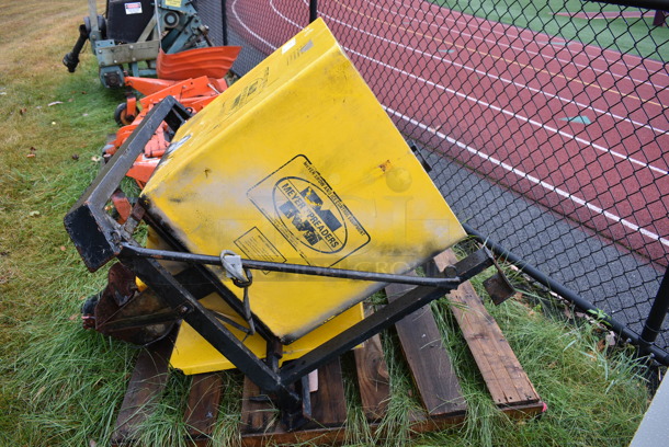 Meyer Yellow Metal Salt Spreader. BUYER MUST REMOVE. 41x32x49. (stadium) - Image 9 of 12
