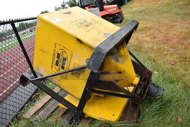 Meyer Yellow Metal Salt Spreader. BUYER MUST REMOVE. 41x32x49. (stadium) - Image 12 of 12