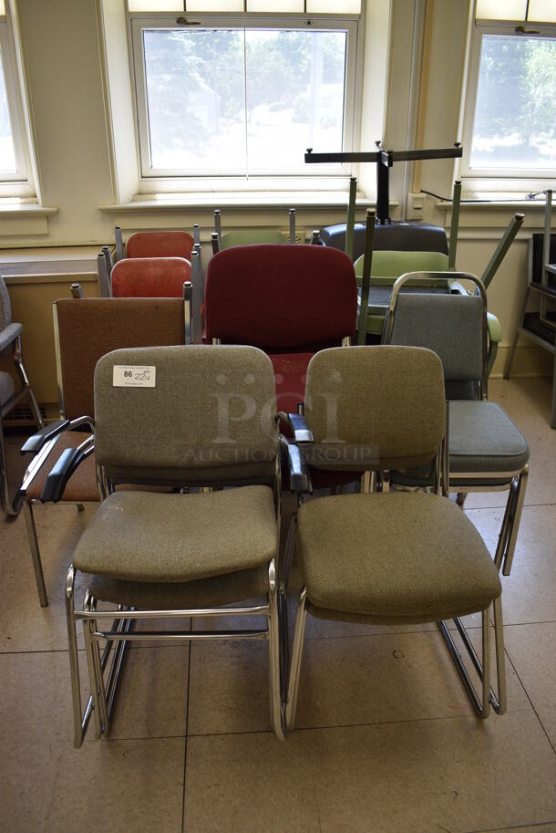 22 Various Chairs. BUYER MUST REMOVE. Includes 20x21x33. 22 Times Your Bid! (Clearview Elementary - Room 7)