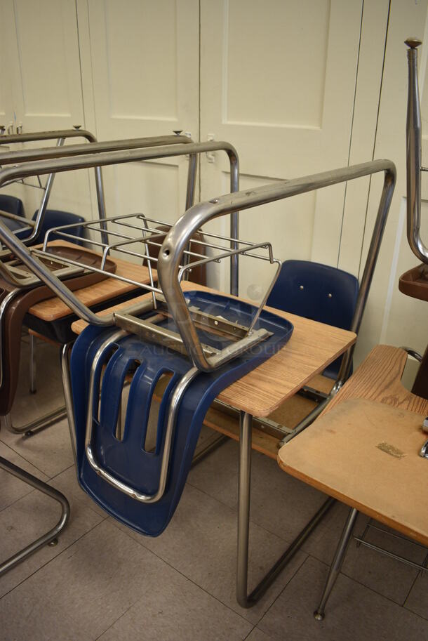 8 Various Desk w/ Attached Chair. BUYER MUST REMOVE. Includes 24x33x31. 8 Times Your Bid! (Clearview Elementary - Room 7) - Image 3 of 5