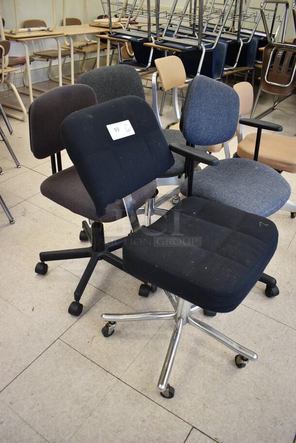 6 Various Chairs on Casters. BUYER MUST REMOVE. Includes 17x18x35. 6 Times Your Bid! (Clearview Elementary - Room 7) - Image 2 of 6