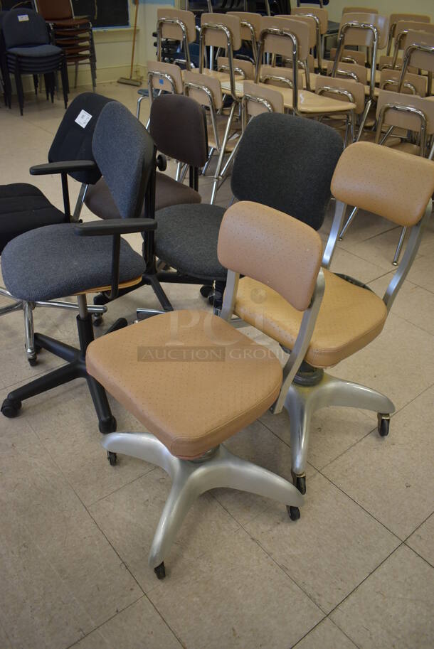 6 Various Chairs on Casters. BUYER MUST REMOVE. Includes 17x18x35. 6 Times Your Bid! (Clearview Elementary - Room 7) - Image 3 of 6