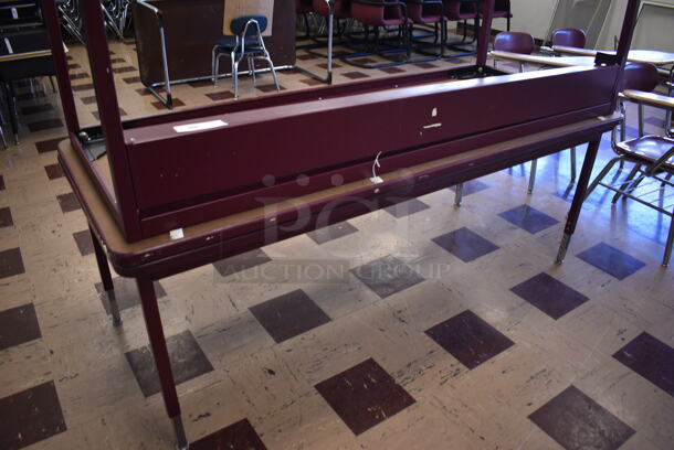 2 Tables on Metal Frame. BUYER MUST REMOVE. 72x30x26. 2 Times Your Bid! (Clearview Elementary - Room 6)