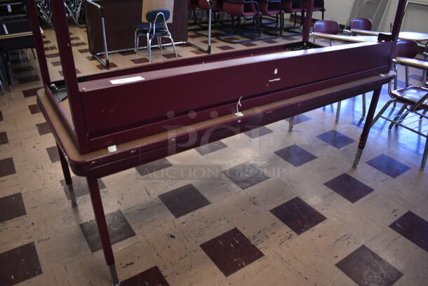 2 Tables on Metal Frame. BUYER MUST REMOVE. 72x30x26. 2 Times Your Bid! (Clearview Elementary - Room 6) - Image 1 of 3